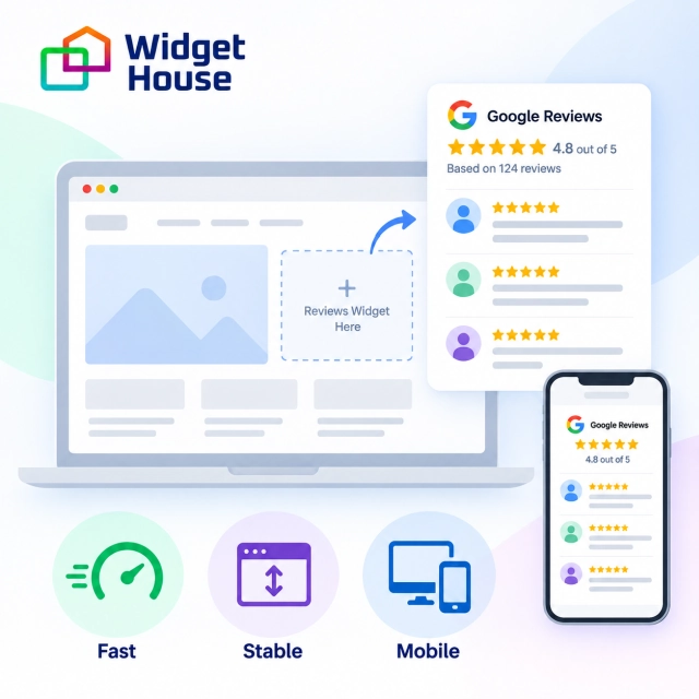 Lightweight Google Reviews widget with reserved space, mobile testing, and Core Web Vitals considerations